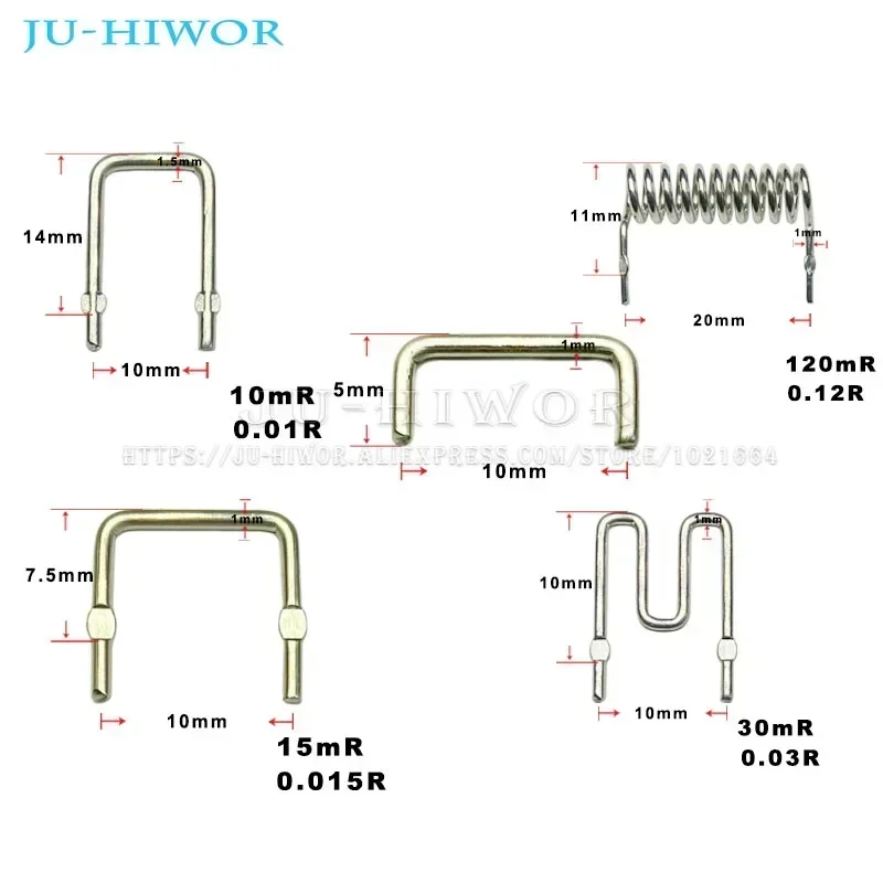 10pcs Constantan Resistance Sampling Resistor 5mm 10mm 12.5mm 15mm 20mm Pitch 1m 2m 2.5m 3m 5m 6m 7.5m 10m 15m 20m 30m R Ohm