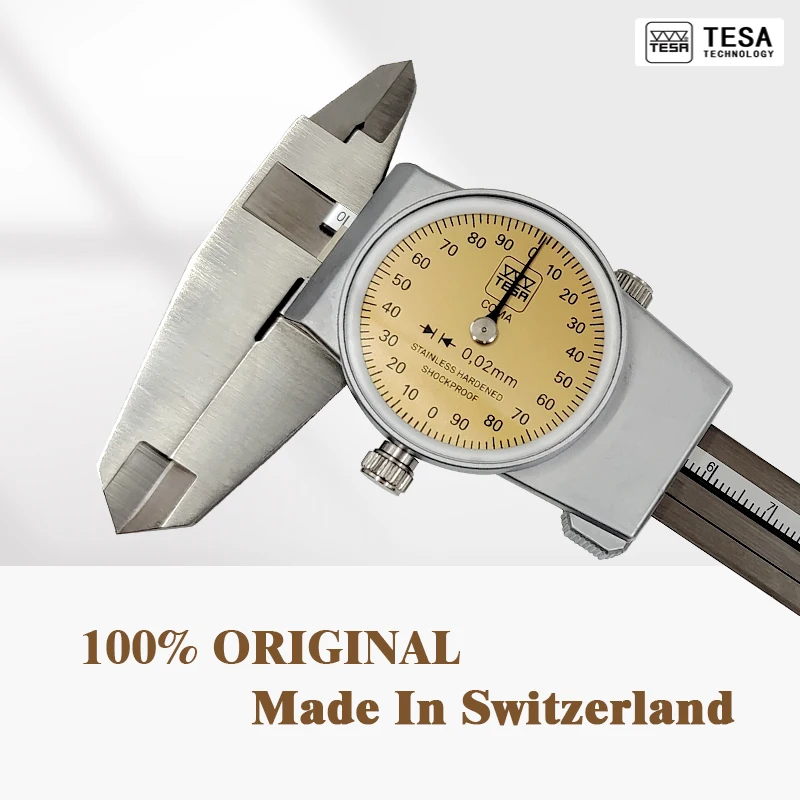 Original TESA Brown & Sharpe Dial Caliper,Range 0-150mm/0-200mm/0-300mm,Resolution 0.01mm/0.02mm