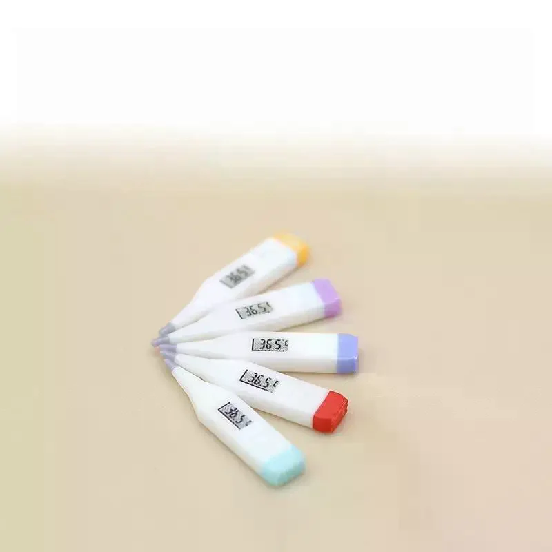 5Pcs Miniature Scene Decoration 1/12 Scale Dollhouse Simulation Mini Thermometer Model Toys For Doll Accessories