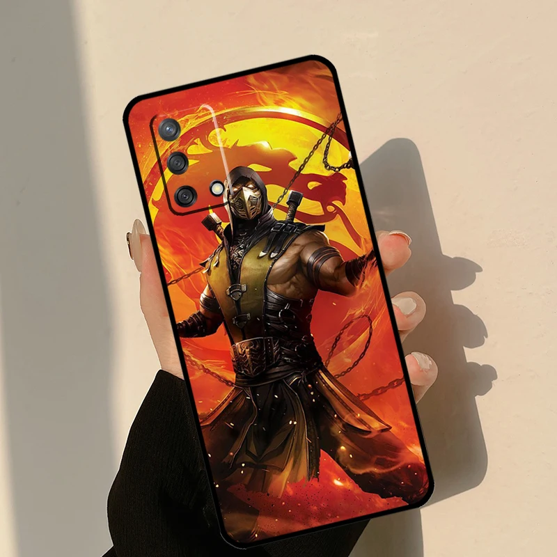 حافظة مورتال كومبات لهواتف OPPO A5 A9 A31 A53 S A15 A16 A17 A52 A72 A54 A74 A94 A57 A77 A76 A96 A54S