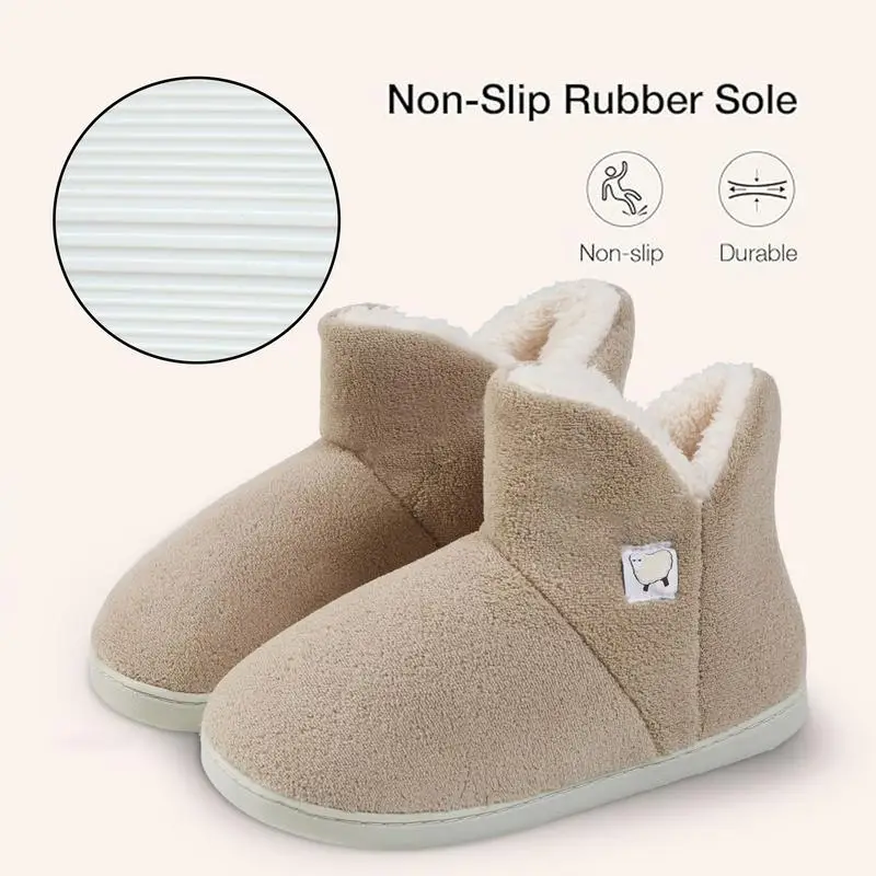 Bedroom Shoes For Women Warm Women Winter Shoes With V-Shaped Opening Design Anti-Slip Winter House Shoes For Indoors Outdoors