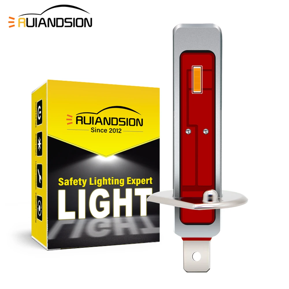 

RUIANDSION H1 LED Headlight Bulb 1000LM 3.6W Auto Fog Lamp White Yellow 10-30V Headlamp For Car Head Lamps Driving Running Lamp