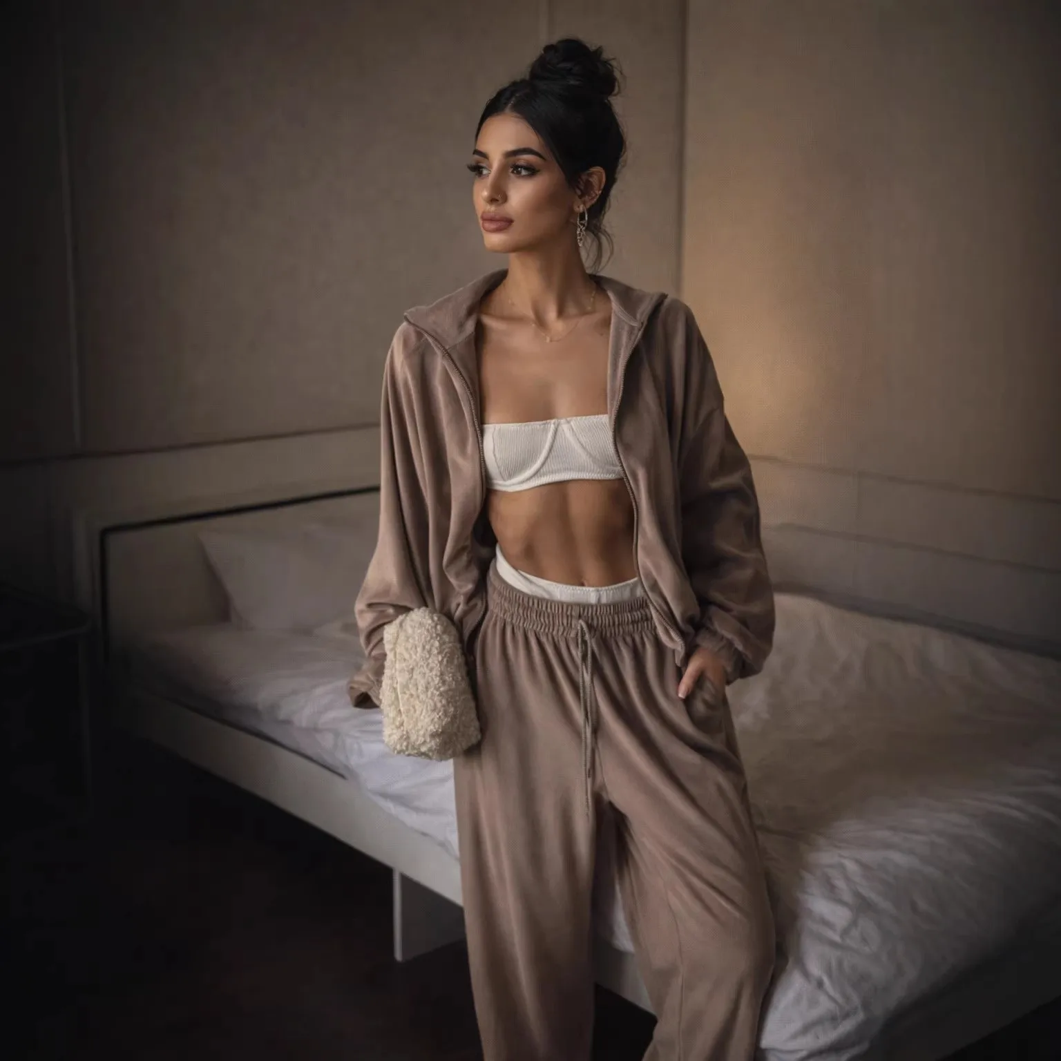 Casual Zipper Set Full Length Edgy Street Long Sleeve Cardigan with Patchwork Long Pants Women Sets Spring Summer Autumn Winter