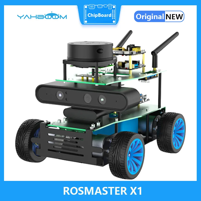 

ROS Robot ROSMASTER X1 Four-wheel Differential Unmanned Car Kit Lidar SLAM Mapping Raspberry Pi Jetson Nano