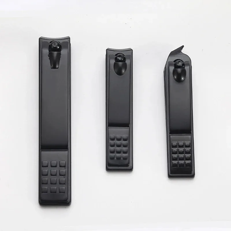 1/2/3 pçs preto cortador de unhas de aço inoxidável cortador de unhas grosso tesoura alicate unha profissional manicure trimmer