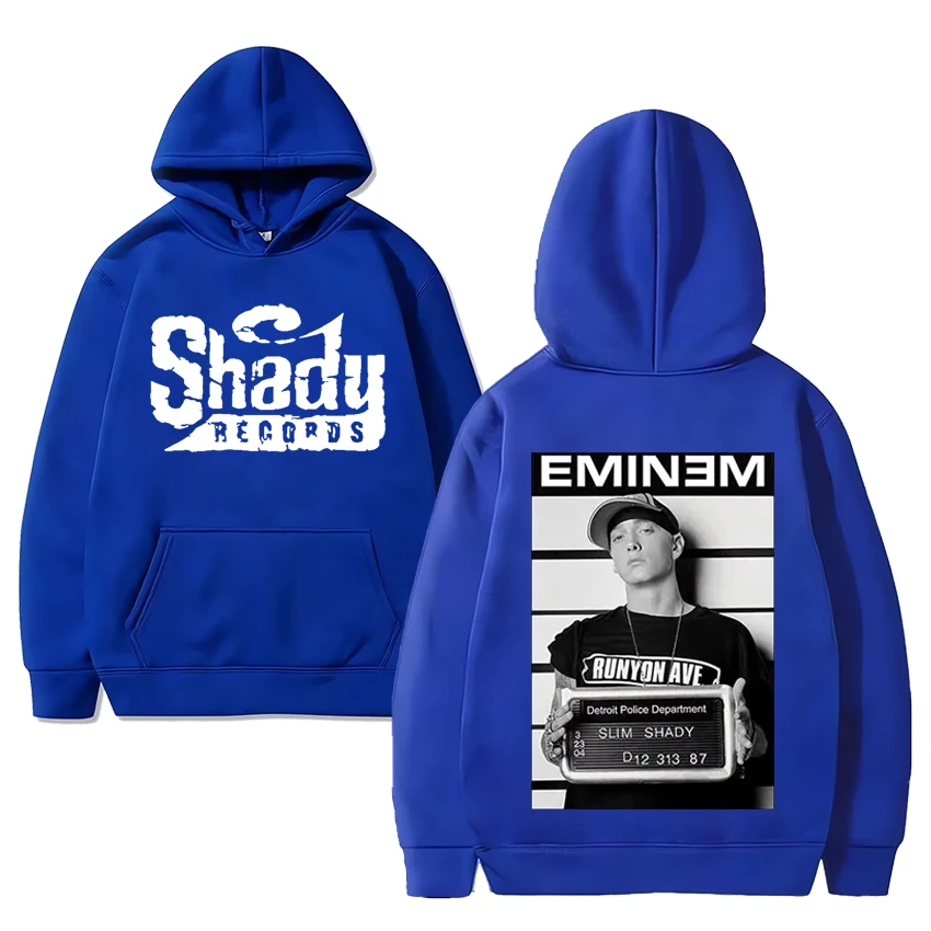 Rapper Eminem Hiphop Dubbelzijdige Print Hoodie Mannen Vrouwen Hot Koop Mode Fleece Lange Mouw Sweatshirts Unisex Graphics Tops