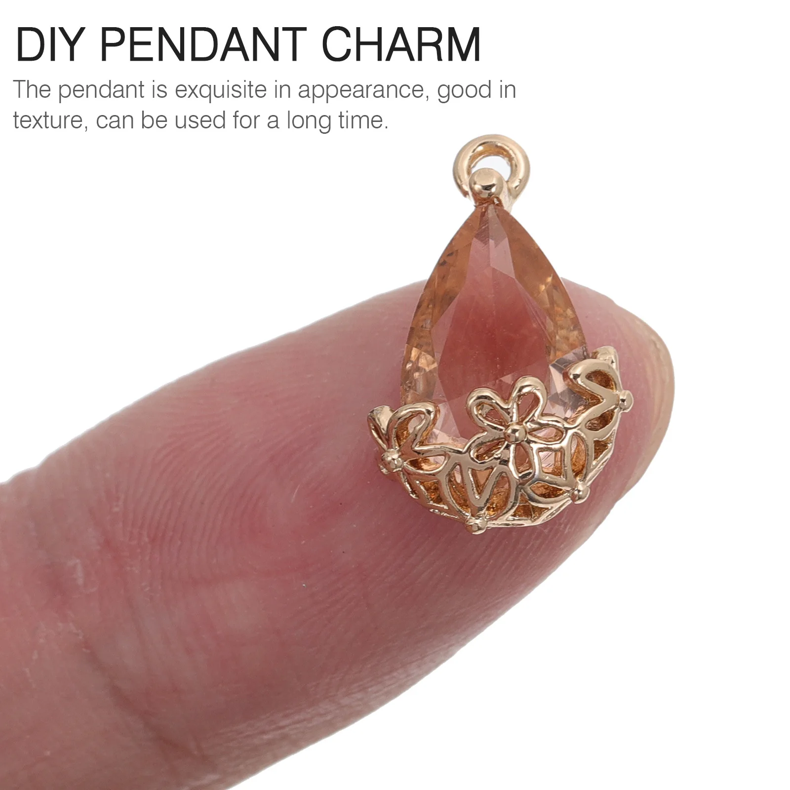 

10 Pcs DIY Charm Accessories Pendant Crystal Charms Rhinestones Earrings Accessory Necklace Water Drop