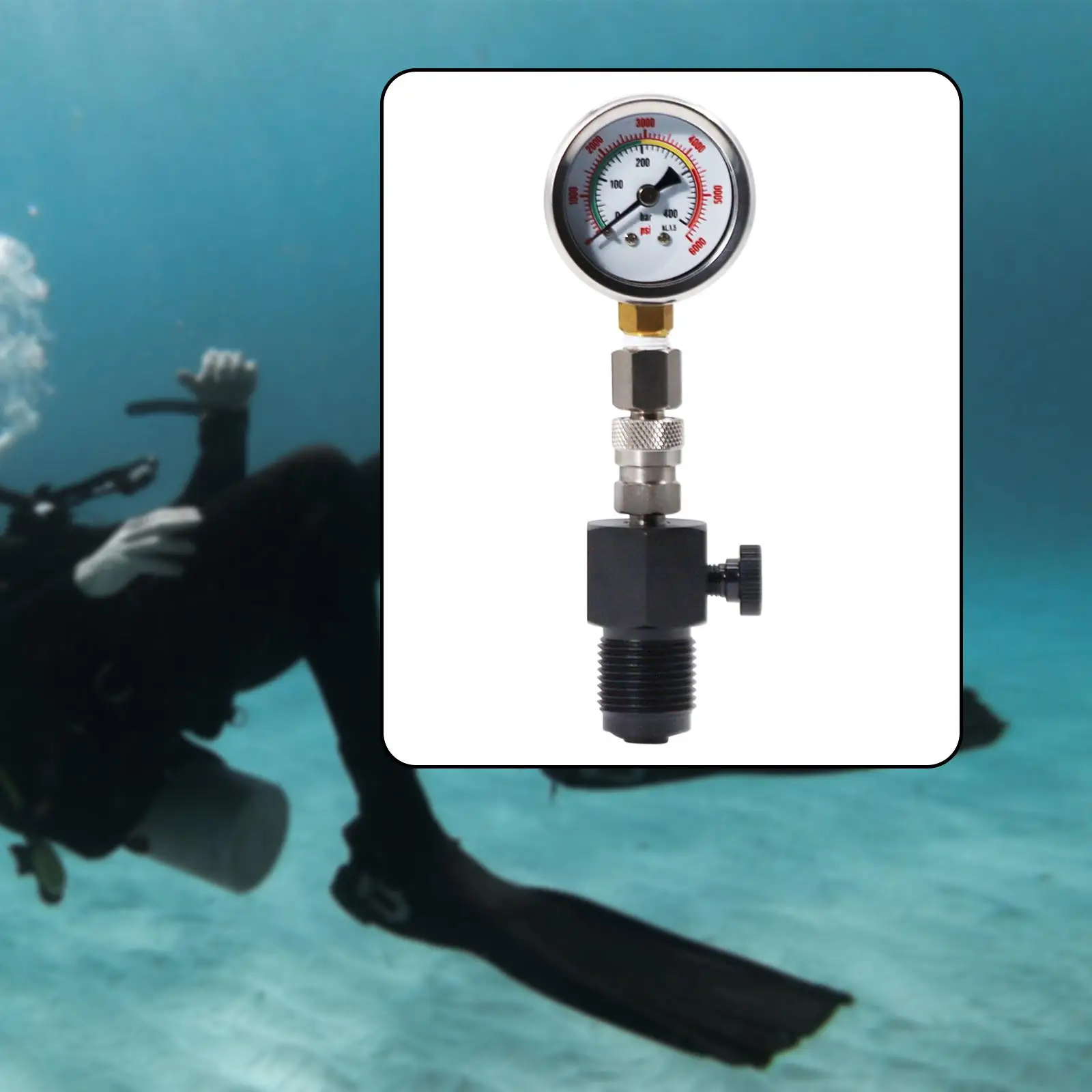 

Scuba Pressure Gauge Diving Tank Pressure Checker for BCD Water Sports