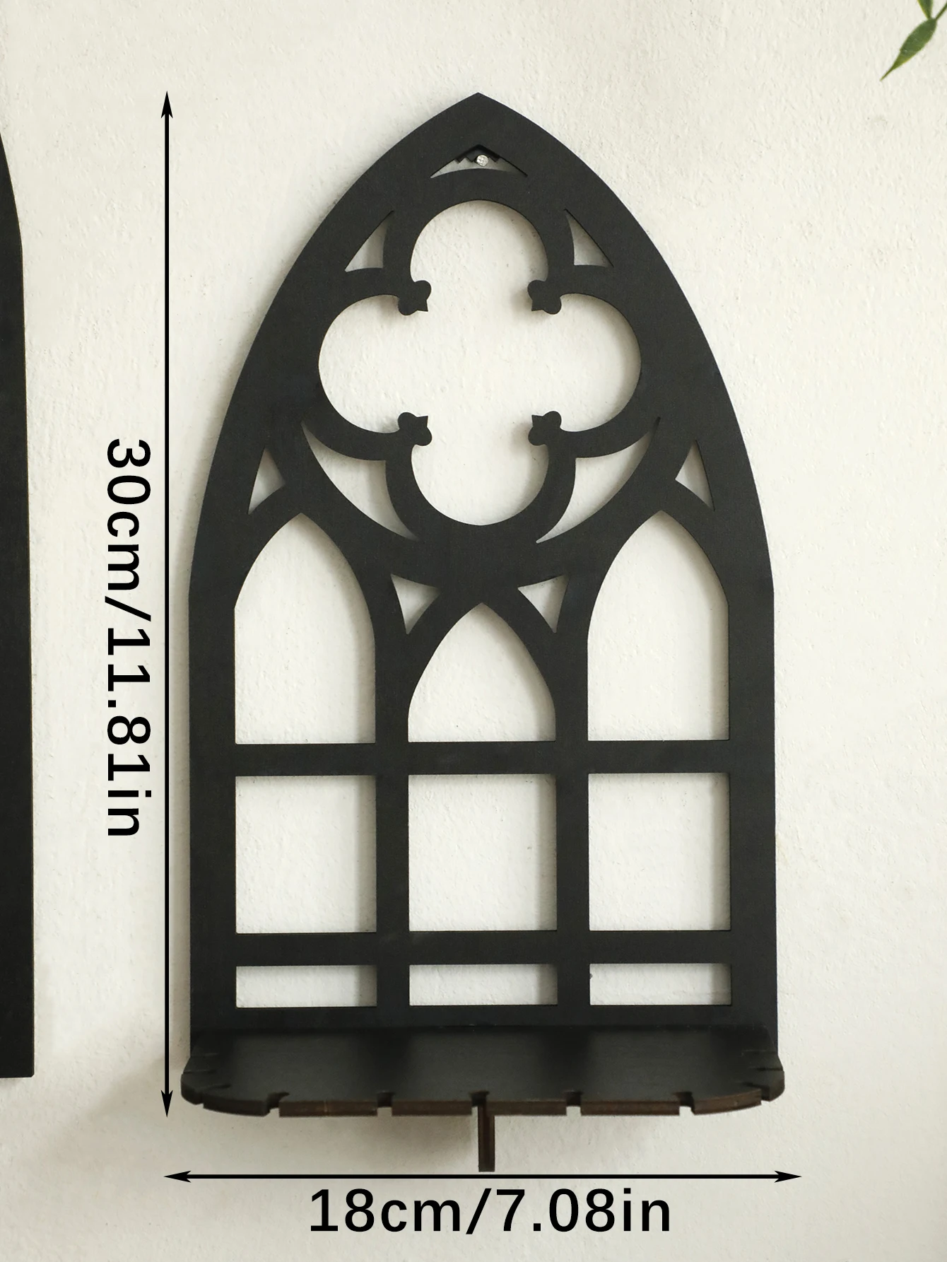 Gothic Wooden Hollow Wall Hanging Wall Decor Vintage Cathedral Arch Frame Goth Room Decor Rustic Spooky Decorative for Bedroom