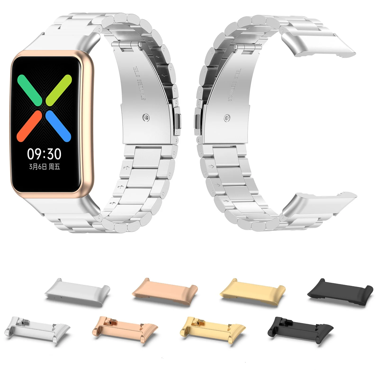 2pcs Metal Connector for oppo watch free Smart Watch Connectors Adapter for oppo watch free Bracelet Accessories