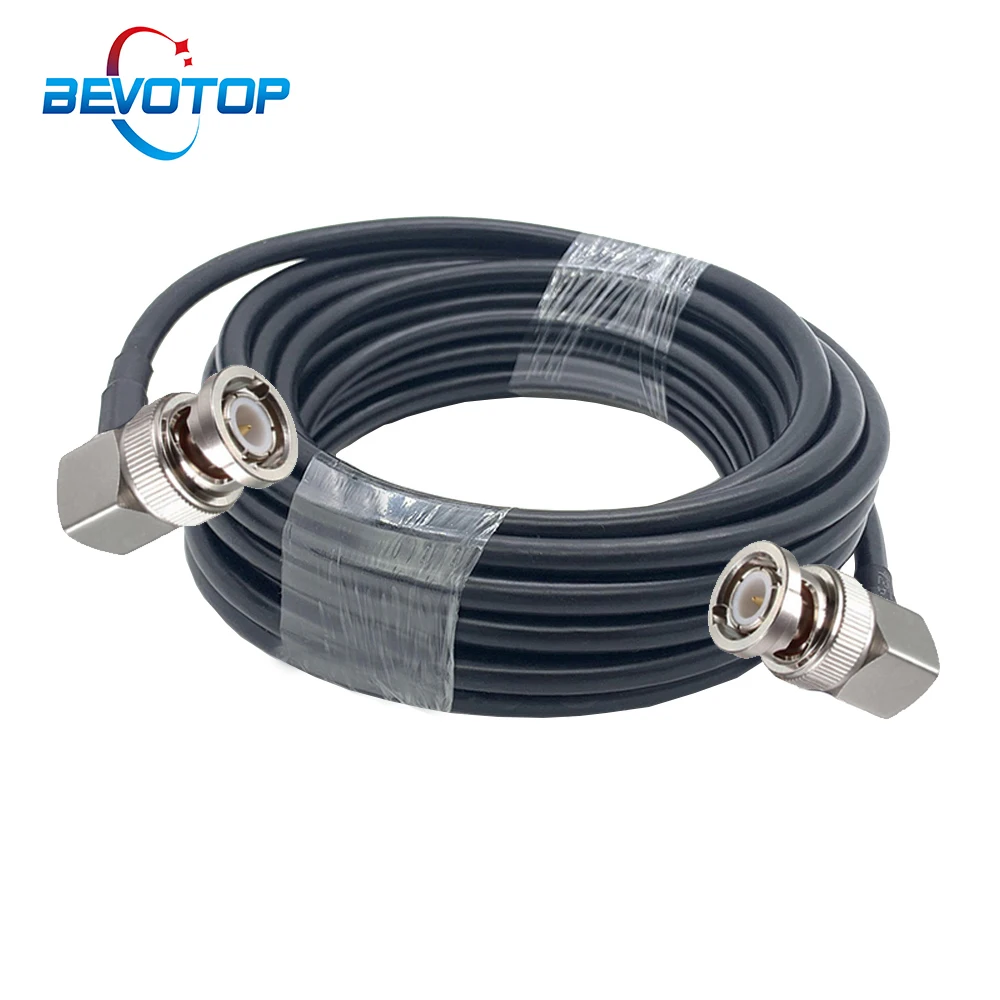 Elbow BNC Male Right Angle to BNC Male 90 Degree Plug LMR195 Cable 50-3 50 Ohm RF Coaxial Pigtail Extension Cord Jumper Adapter