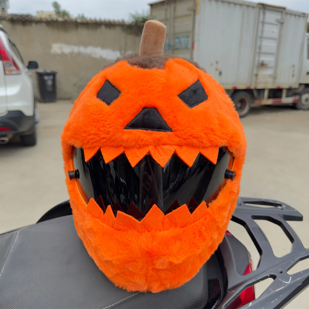 

Motorcycle Helmet Cover Pumpkin Decorate Half Helmet Hat Decoration Motorcycle Helm Accessories