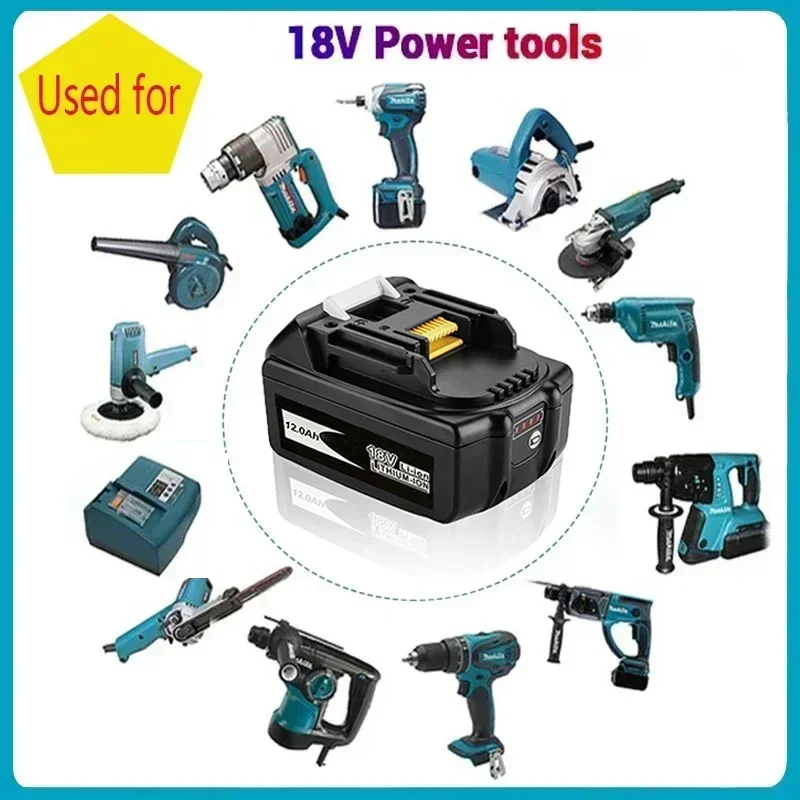 18V 12.0Ah for Makita Original With LED lithium ion replacement LXT BL1850 BL1860B BL1860 Makita rechargeable power tool battery