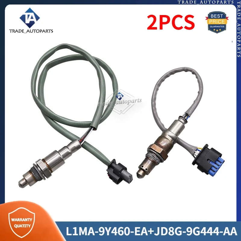 Set Of 2 Oxygen O2 Sensor L1MA-9Y460-EA JD8G-9G444-AA For 2020 2021 2022 2023 Ford Explorer 2.3L L1MZ9F472E JD8Z9G444B