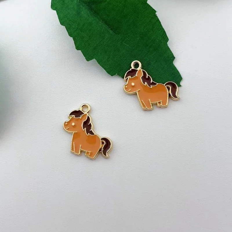 10pcs Cute Dog Charm for Jewelry Making Enamel Necklace Pendant Bracelet Phone Accessories Diy Craft Supplies