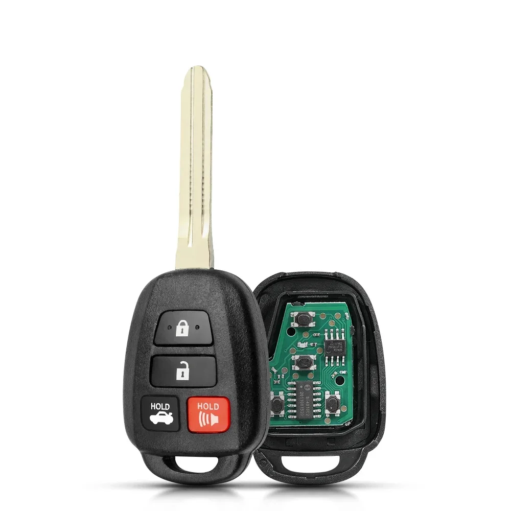 KEYYOU 3/4 Button Remote Car Key 314.4Mhz For Toyota Camry 2012-2016 Corolla 2014-2017 with G H Chip HYQ12BDM HYQ12BEL