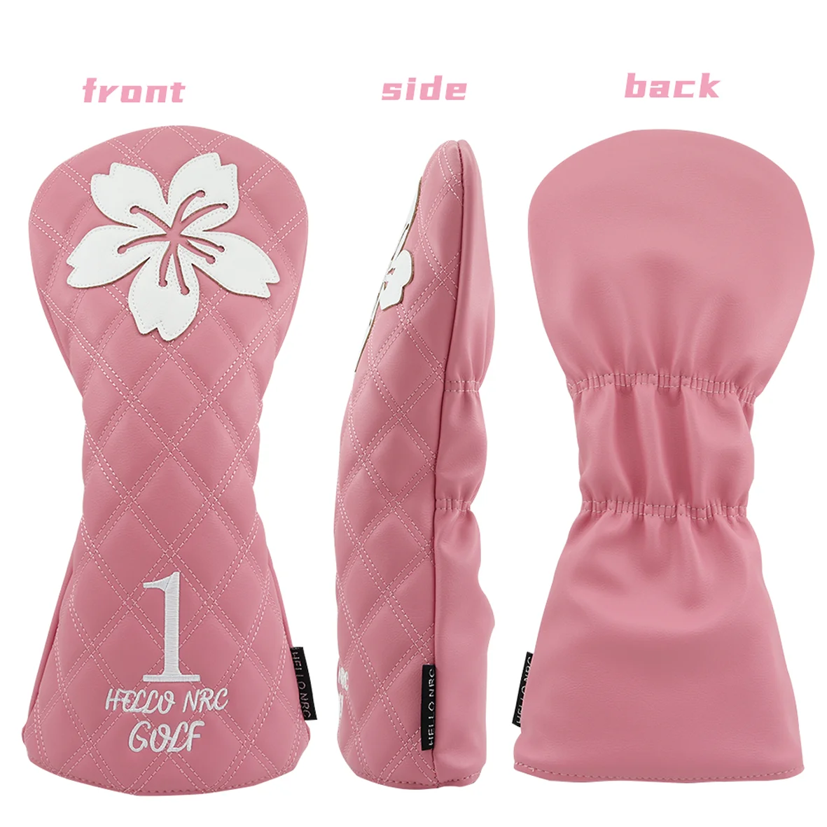 Capas de cabeça de golfe sakura da moda para motorista e madeira para amantes do golfe, capa de cabeça de material PU premium