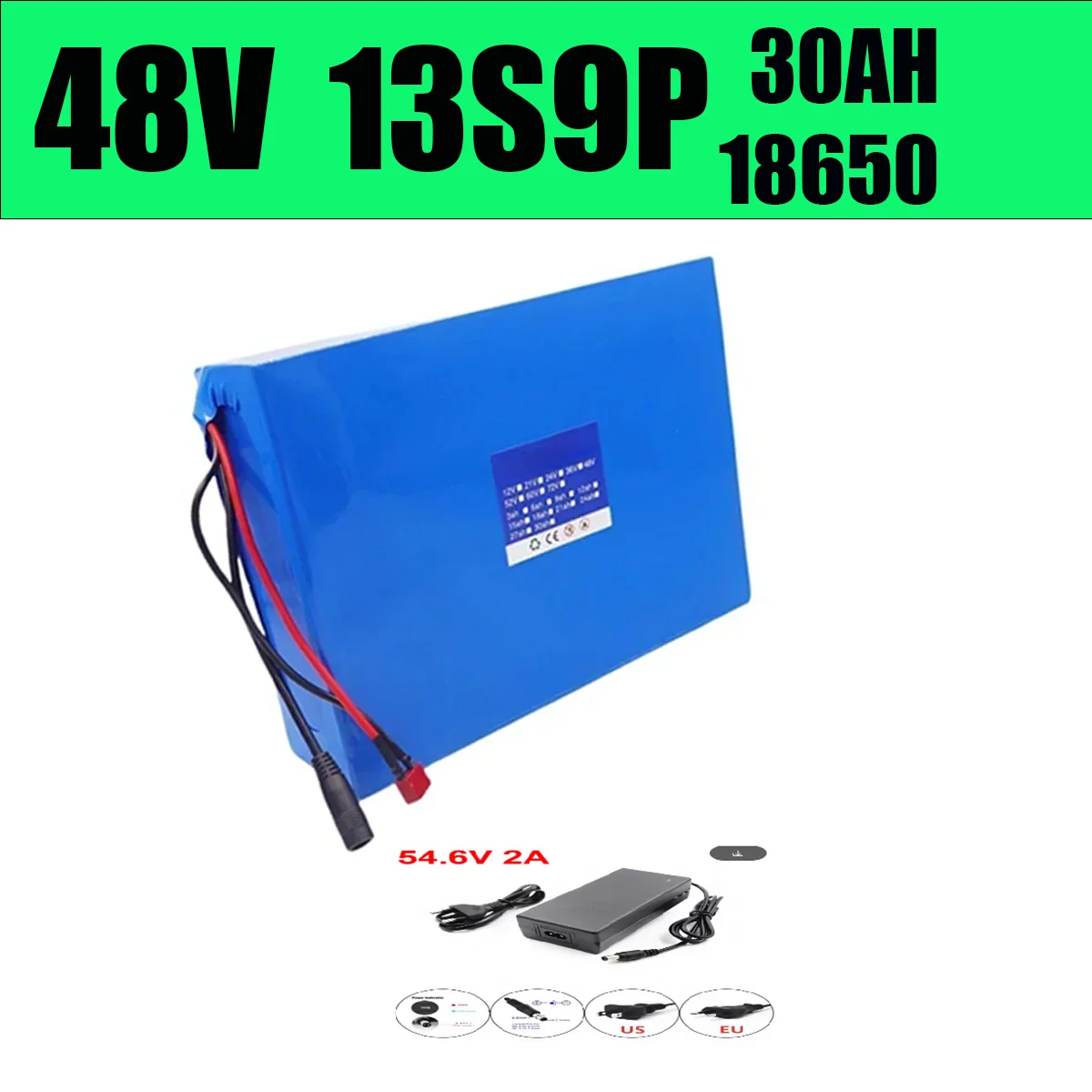48V 13S9P 18650  30ah nueva battery  litio   potencia  capacidad completa  battery de litio  adecuada para 2000W forE3 Pro R3 R6
