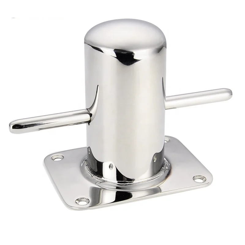 

Marine Stainless Steel Hardware Parts 90X80mm Single Cross Bollard Yacht Fishing Boat Mooring Post