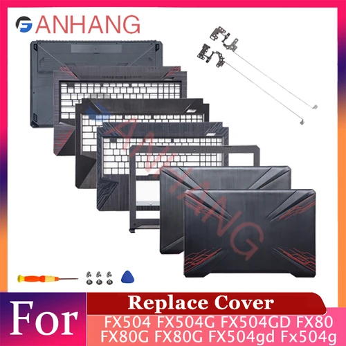 Nueva funda de portátil para FX504 FX504G FX504GD FX504GM FX80 FX80G FX80GD FZ80 tapa de portátil LCD cubierta trasera piezas de bisagras de bisel frontal