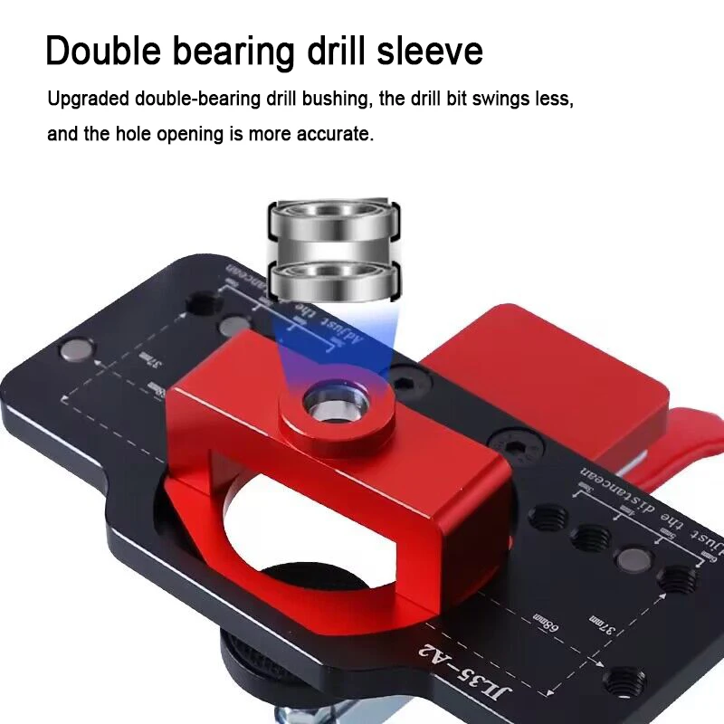 Puncher Template Concealed Hinge Jig Kit Woodworking Hole Drilling Guide Locator Fixture Aluminum Alloy Hole Opener Tools