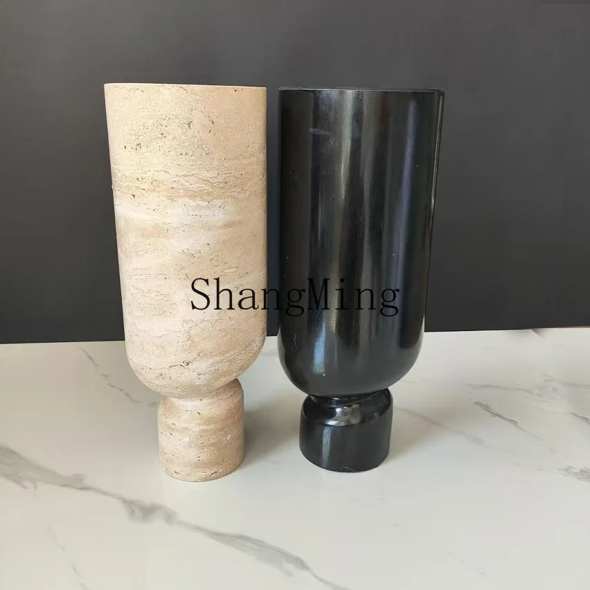 

SM modern simple natural marble home flower arrangement ornament living room decoration