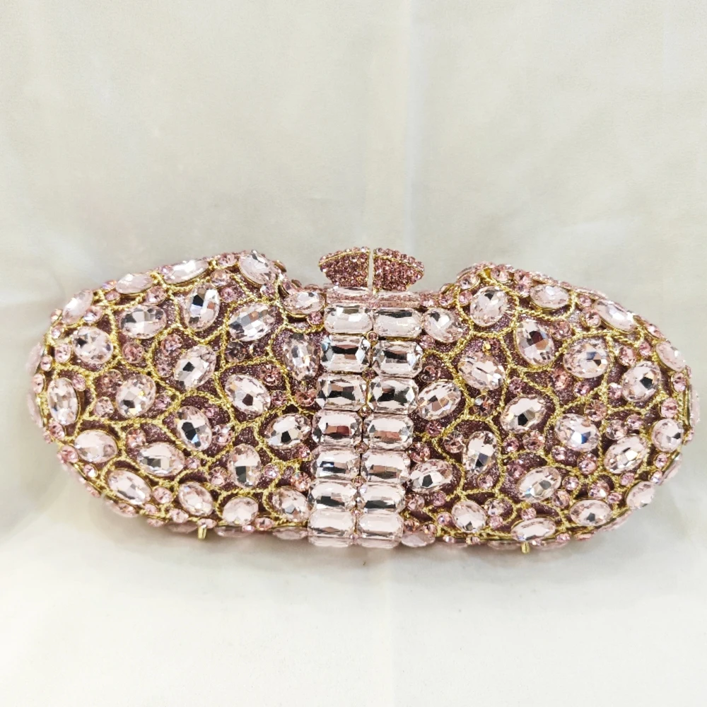 Rhinestone Evening Bag Yellow/Pink /Green Diamond Wedding Purses Bridal Prom Clutches Luxury Women Crystal Clutch Handbags