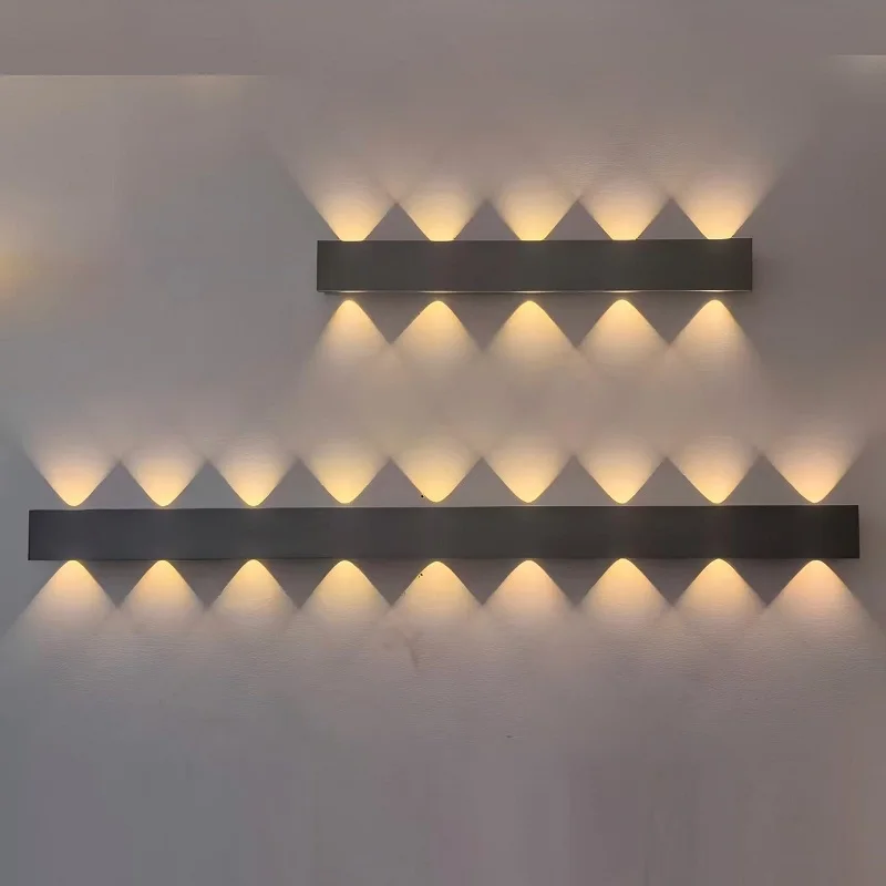 

Modern Long Strip Hill Wall Lamp Line Style Bedroom Bedside Lamp Creative Living Room Background Spotlight Atmosphere Lighting