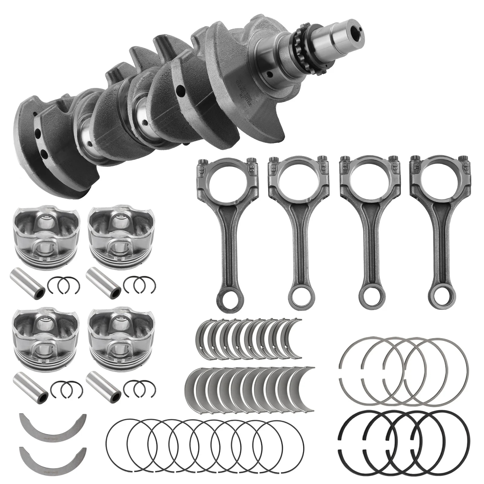 G4FJ 1.6L Engine Rebuild Kit - Crankshaft & Con Rods & Pistons For Hyundai KIA