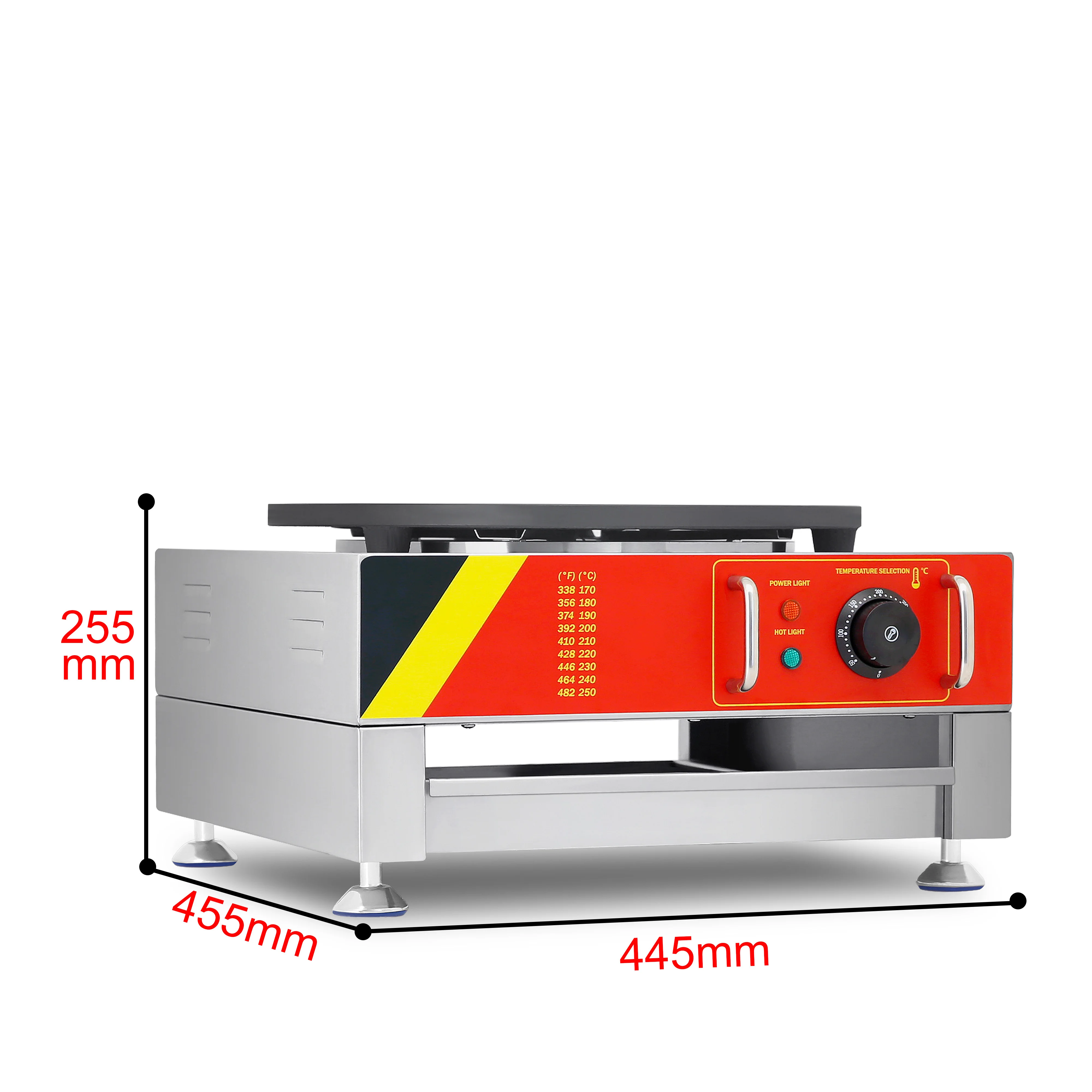 사용자 정의 색상 미니 전기 계란 아침 커스터드 아이스크림 피자 크레페 라운드 와플 메이커 40cm