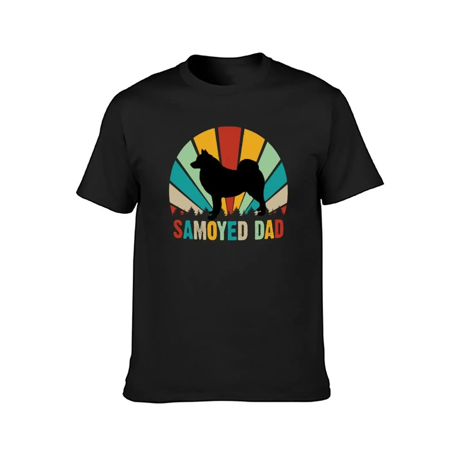 Retro Samoyed Dad Gifts - Funny Samoyed Father's Day T-Shirt vintage anime shirt customizeds big and tall t shirts for men