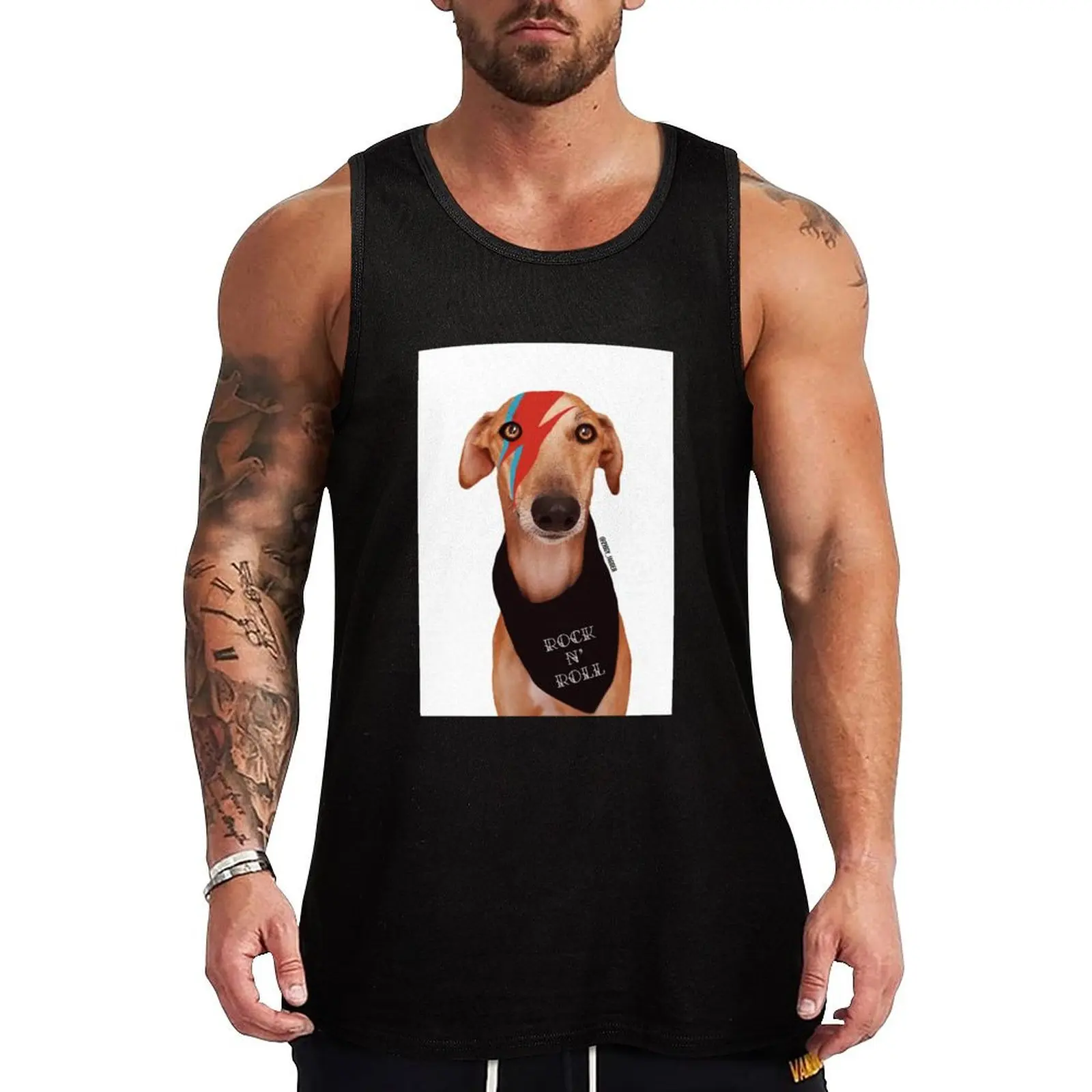 Camiseta sin mangas con estampado original de Ziggy Jagger The Rockstar Rescue Dog, camiseta informal sin mangas con gráfico