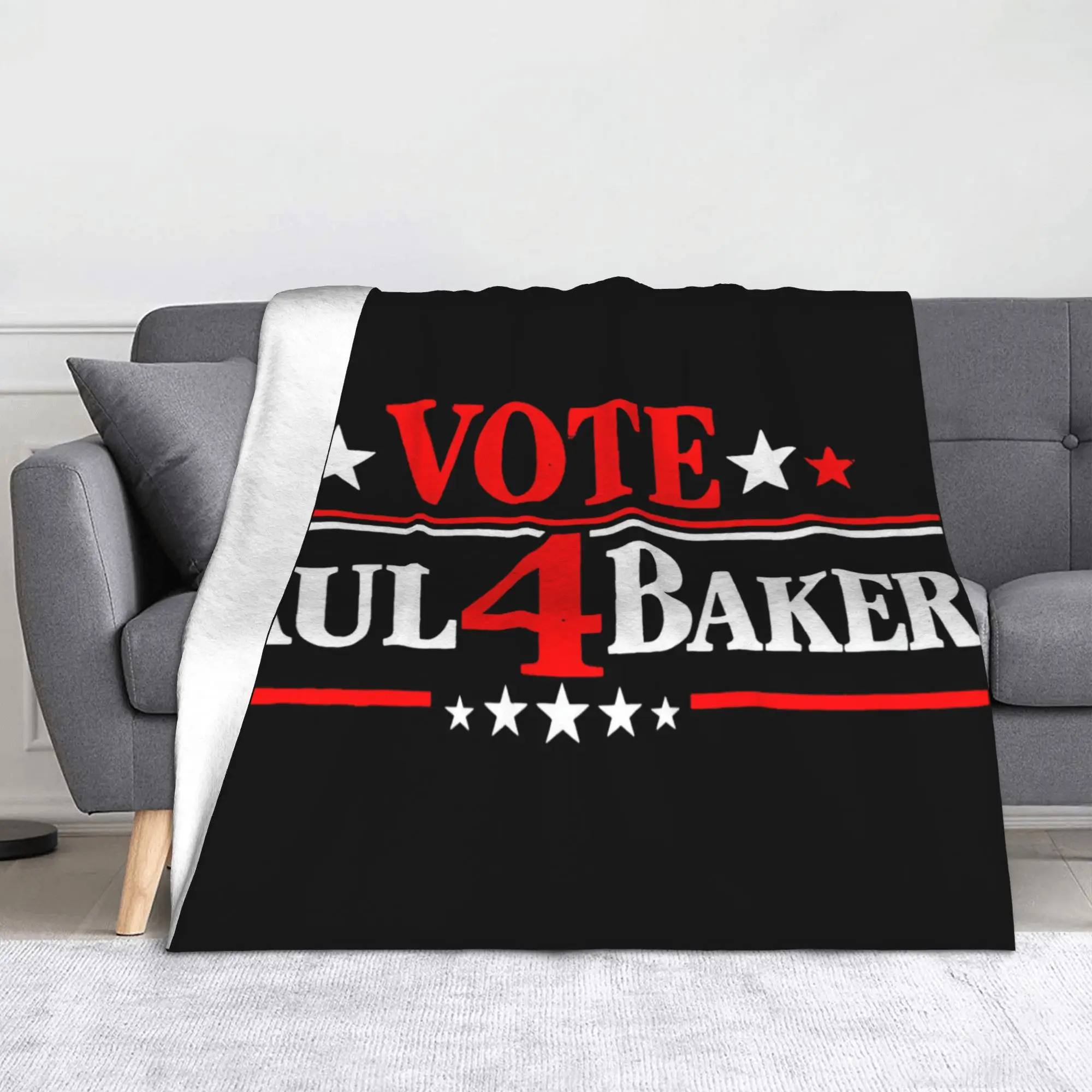 Vote Paul 4 Baker Vintage Campaign Blanket Fleece  Ultra-Soft Throw Blankets for Bedroom Sofa Bedroom Quilt