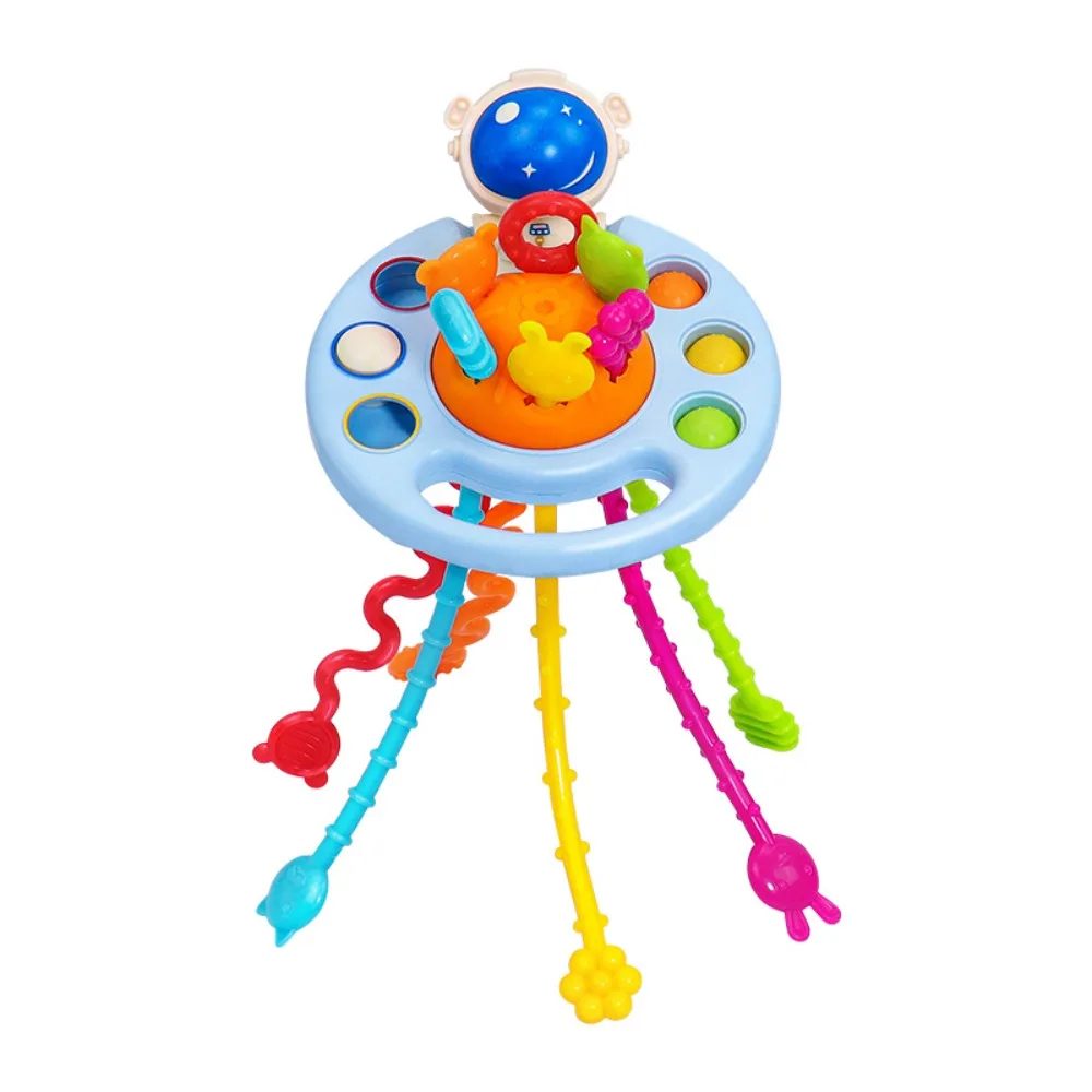 Silicone Baby Training Tools Pull String UFO Develop Teething Sensory Toys Baby Montessori Toys Baby Toy Kids Educational Toys