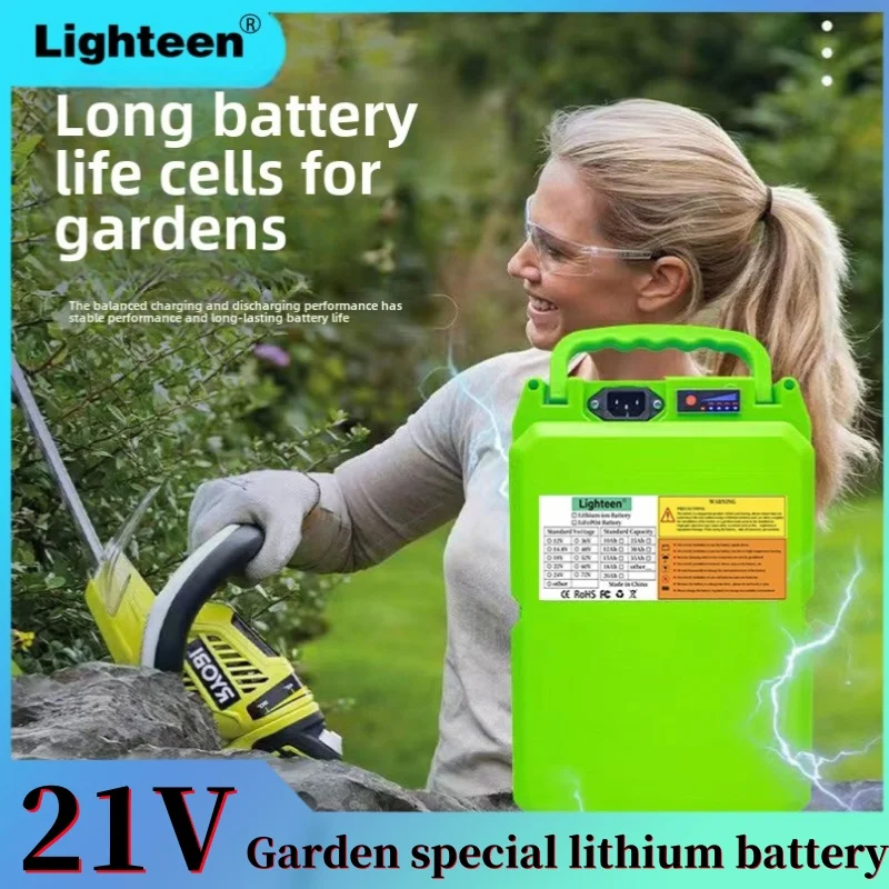 The new 21v10Ah/15Ah/20Ah portable lithium-ion garden mower battery is suitable for a variety of hedge electric garden tools