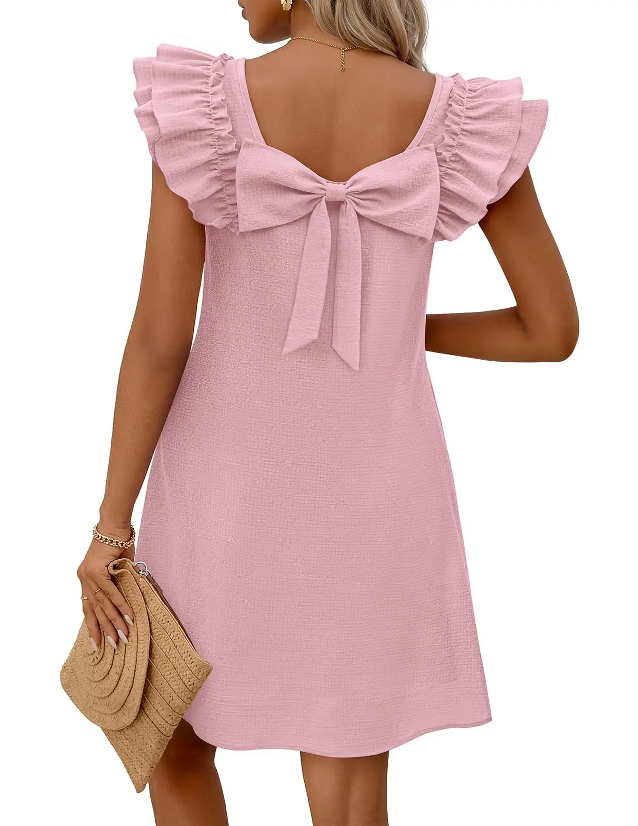 a line shift mini dress DEUUZHENQI Linen Shift Dress for Women, Cotton Linen Sleeveless A Line Mini Dress, Casual Round Neck Loose Summer Beach Swing Sundress, Women's, Size: