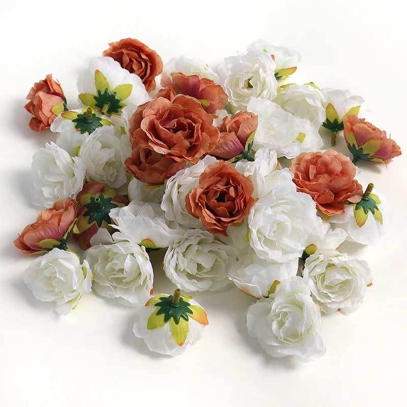 10Pcs Rose Artificial Flowers Silk Fake Flowers for Home Room Decor Wedding Decoration Party Supplies DIY Garland Gift Accessory