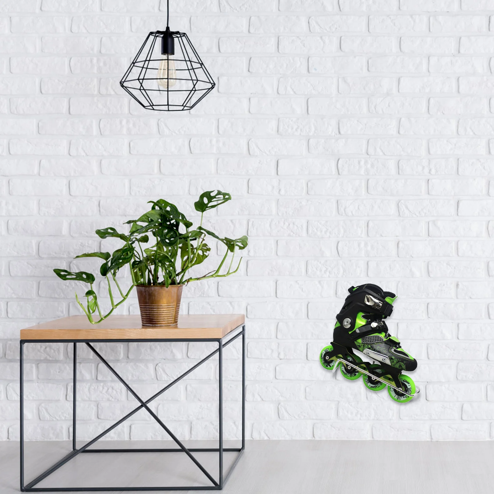 

Стойка для демонстрации роликовых коньков из нержавеющей стали, утолщенное основание, сверхмощная сварка для торгового центра, супермаркета, скейт-магазина, настенное крепление