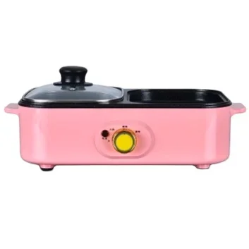 

%a for European household and travel 2in1 Non stick frying pan dual purpose electric barbecue grill with hot pot