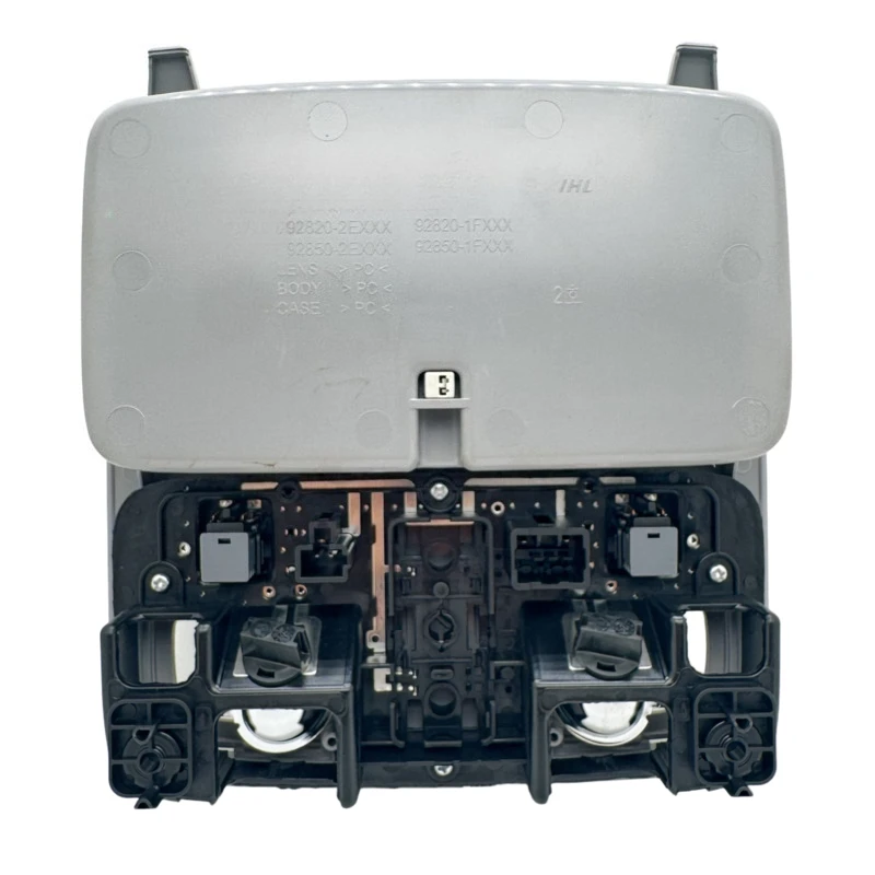 OEM 92850-2E000 Gray Overhead Console with Reading Lights & Beige Glasses Case for Hyundai Tucson 2004-2009 928502E000
