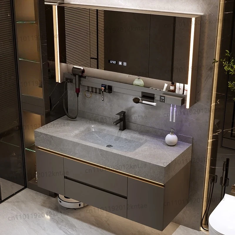 Rock Plate Integrated Basin, Bathroom Washbasin, Washbasin, Bathroom Cabinet Combination, Multiple Sizes Available