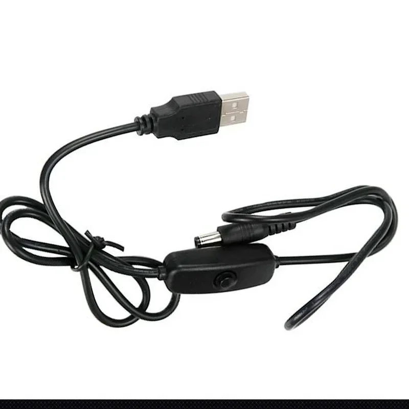 كابل محول رأس USB إلى DC مع تحكم في مفتاح 501، كابل طاقة 5.5x2.1 لـ Raspberry Pi، OD 3.5 #1