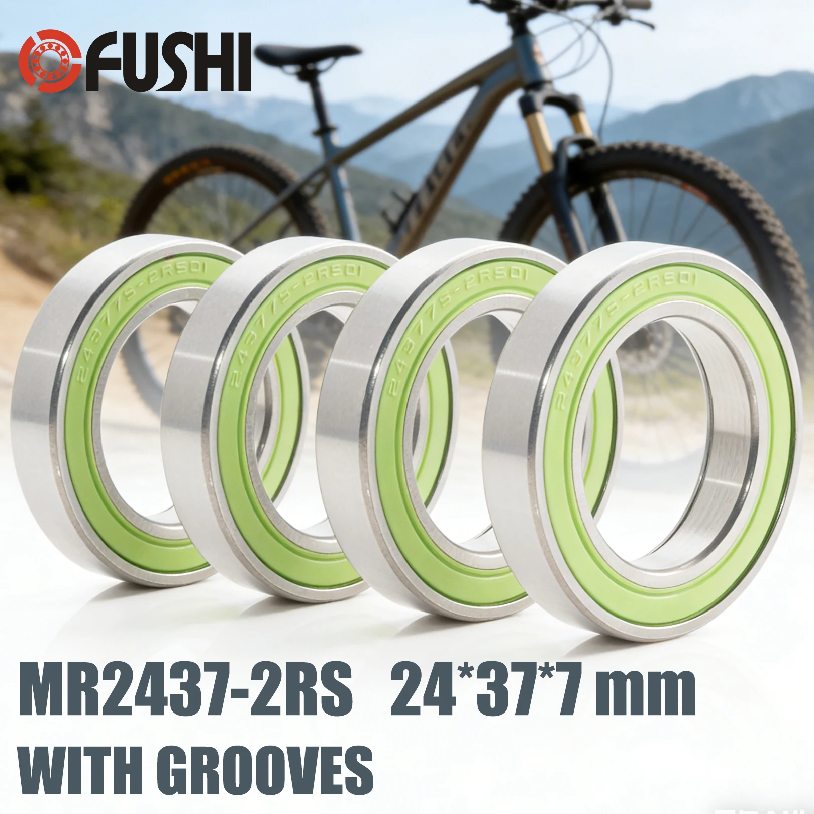 

MR2437-2RS подшипник 4 шт 24*37*7 мм ABEC-5 ось велосипеда с канавками подшипники используются для FSA MegaExo светильник в V-3 оси 24377