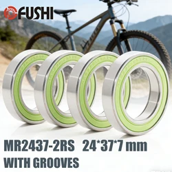 4Pcs MR2437-2RS Bearing 24*37*7 mm ABEC-5 Bicycle Axle WITH GROOVES for TREK FSA MegaExo Light In The V-3 Axis MR24377S-2RS01