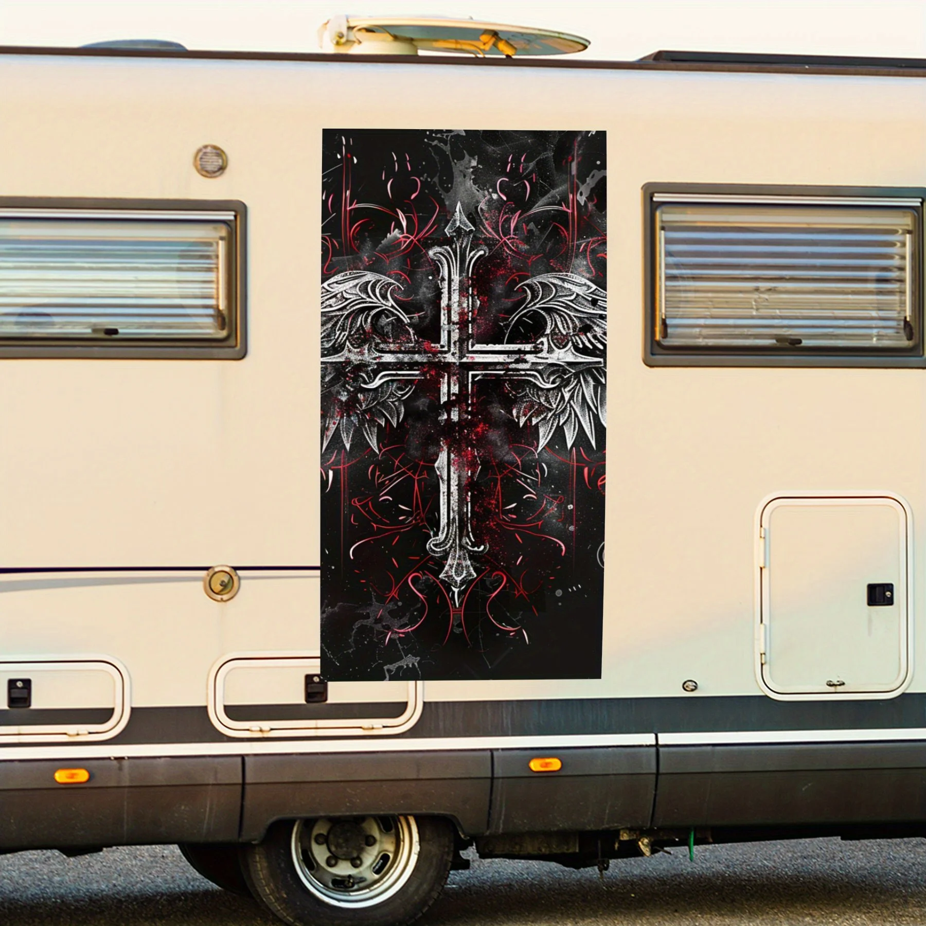 

Dark Symbol Thunder Car Sticker,Vinyl Decal for motorhome car door, Waterproof Self-Adhesive Vinyl Stickers, Decoration Protecti