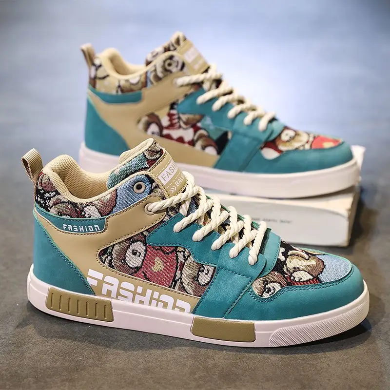 عالية قطع منصة الدانتيل يصل الأحذية الذكور ربيع الخريف يقدم العروض الأصلية عدم الانزلاق الأحذية مريحة الرجعية الكلاسيكية أحذية رجالية