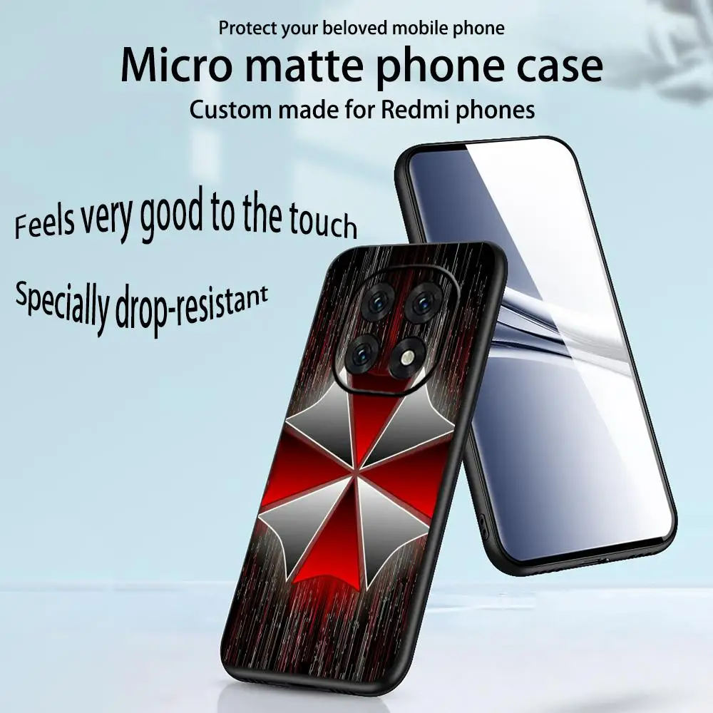 Hot Classic Evil Umbrella Phone Case Soft Black Phone Cover For Redmi Note15 11 12 13 14Pro Plus S 5G 14C A3 view 5