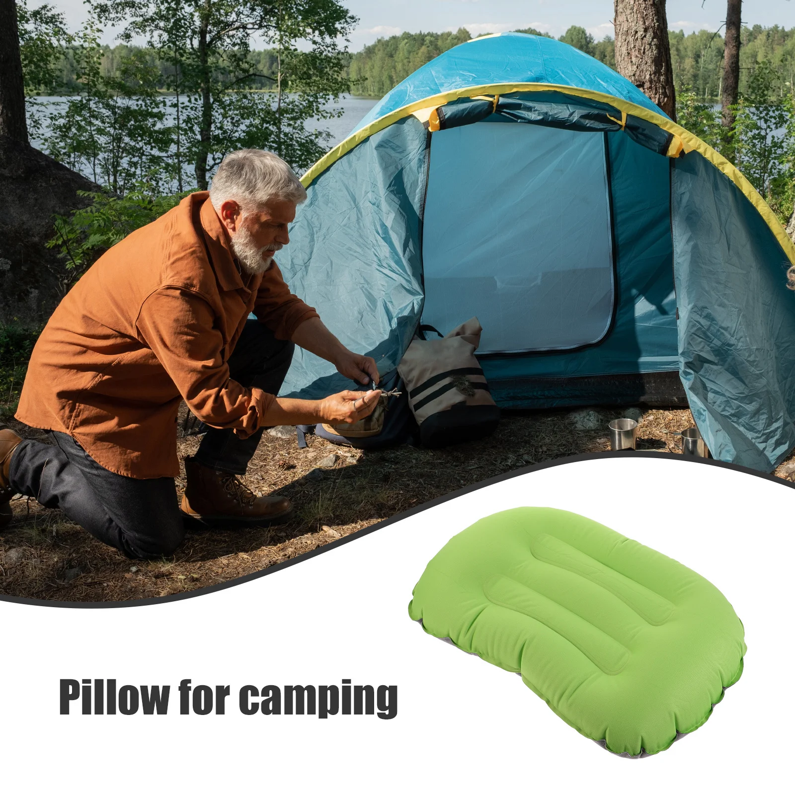 

Inflatable Pillow for Camping Lightweight Portable Air Pillow for Travel Hiking Backpacking Outdoor Adventure Comfortable Neck