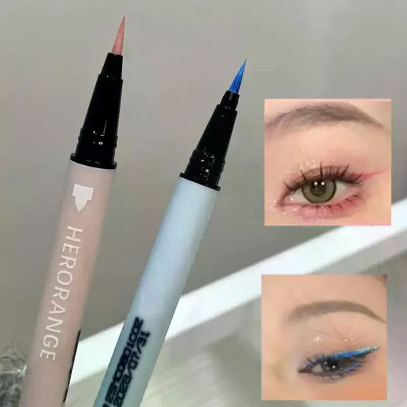 Double Head Pearlescent Matte Colorful Eyeliner Lying Silkworm Pen Waterproof Lasting Yellow Blue Eye Makeup Nature Eye Liner