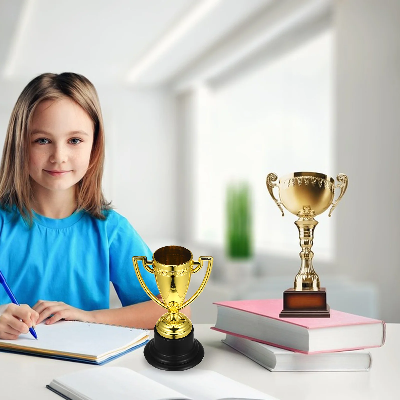 Mini premios y trofeos en miniatura para niños, 12 piezas, trofeo, juguetes para niños, Grammy falso dorado